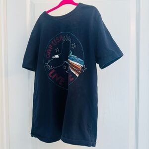 Gap Kids Navy Graphic T-Shirt - Size LG